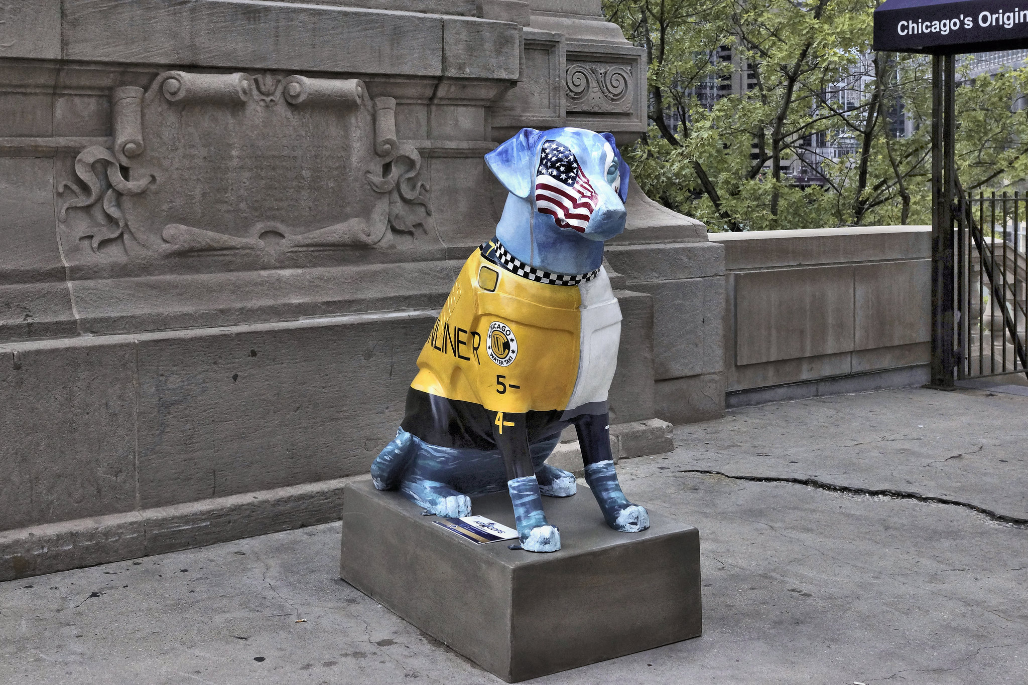 K-9 for Cops Statue – DuSable Bridge, Michigan Avenue, Chicago, Illinois, United States