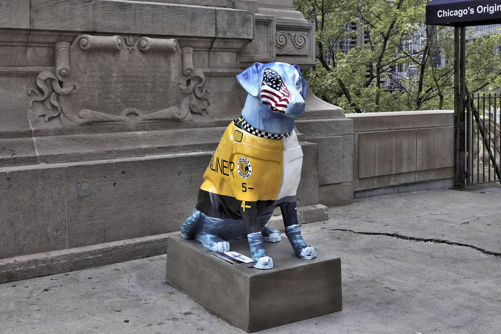 K-9 for Cops Statue – DuSable Bridge, Michigan Avenue, Chicago, Illinois, United States