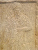 Detail of a Grave Stele of Marcus Aurelius Alexys Found in Sparta in the National Archaeological Museum in Athens, May 2014