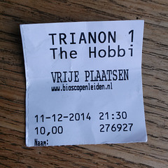 Ticket for movie The Hobbit