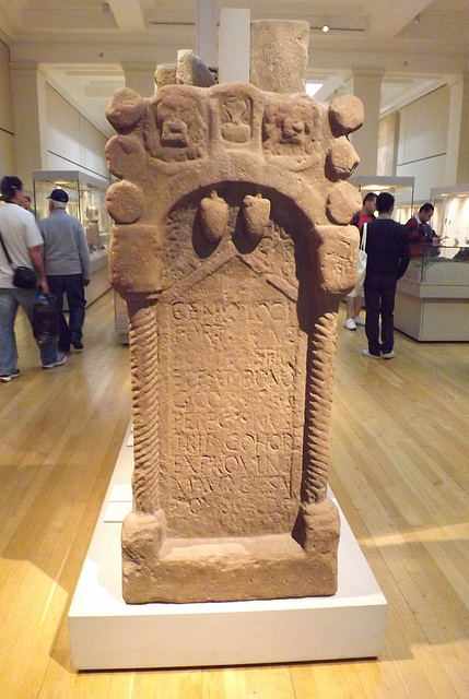 Altar of Red Sandstone from Cumbria in the British Museum, May 2014