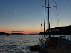 Sunset at Pomena on the island of Mljet, Croatia