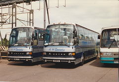 Chenery Travel NBU 707 (C555 PPM) and 2508 EL at RAF Mildenhall – 24 May 1997 (356-10A)