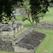 The ball court seen from the temple