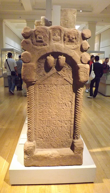 Altar of Red Sandstone from Cumbria in the British Museum, May 2014