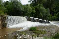 Bulgaria, Artificial Waterfall on the River of Bistritsa after the Rain