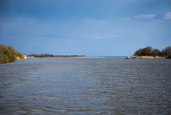 Blick auf die Mündung der Donau