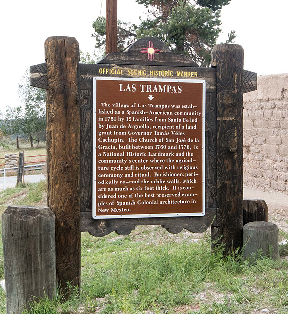 A sign showing the origins of this settlement