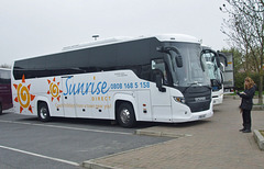 Ambassador Travel 255 (YN16 UAG) at Cambridge Services (A14) - 28 Mar 2017 (DSCF6544)