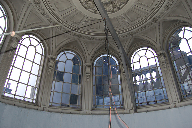 Oak Staircase Lantern, Chatsworth House, Derbyshire, Before Restoration