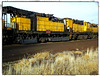 Loram rail grinder train