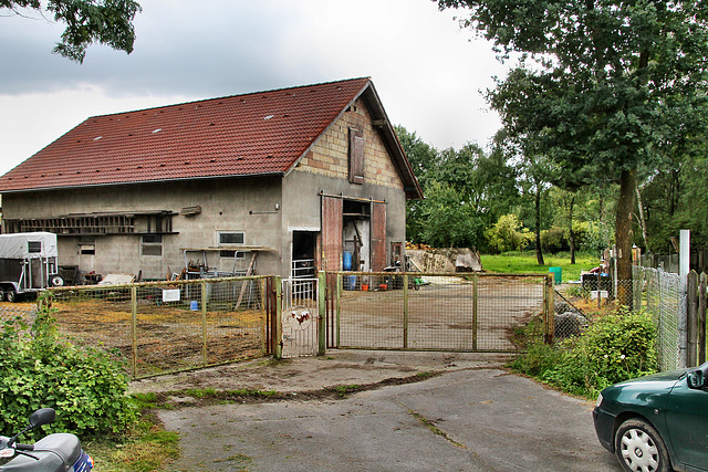 Erhaltenes Betriebsgebäude vom ehem. Schacht Niederheide der Zeche Alte Haase (Hattingen-Niederheide) / 20.08.2017