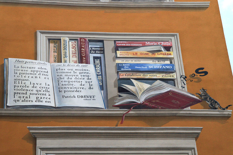 Fresque  La bibliothèque de la cité