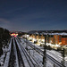 Bahnstrecke Düsseldorf–Wuppertal-Elberfeld bei Nacht und Schnee (Wuppertal-Vohwinkel) / 14.01.2025