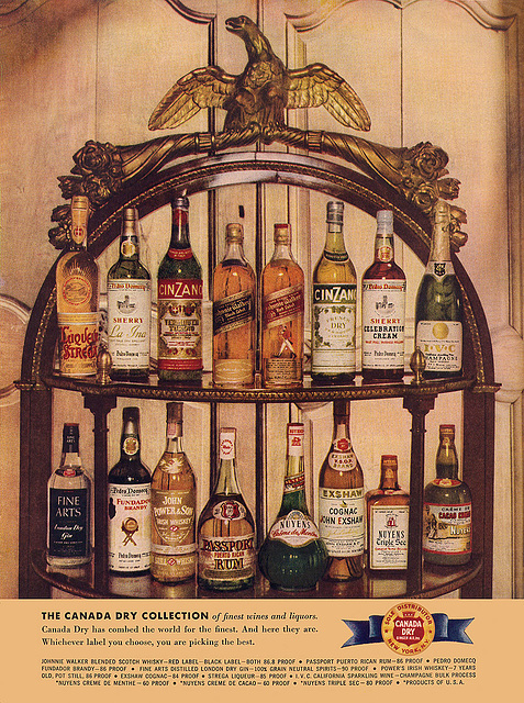 Canada Dry Wines & Liquors Ad, c1955