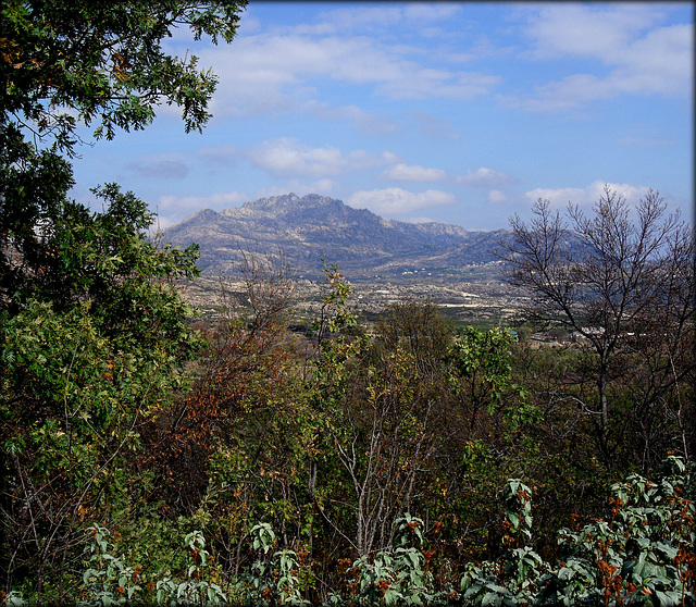 La Sierra de La Cabrera from the disused railway line.