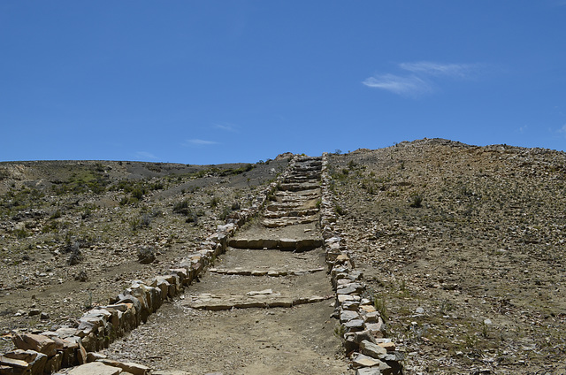 Bolivia, Titicaca Lake, Ancient Inca Road on the Island of the Sun