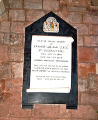 Memorial to Francis, 5th Viscount Hill, Hodnet Church, Shropshire