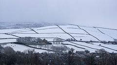 Derbyshire Level snow covered