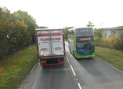 Stagecoach East 15456 (AE09 GYC) near Snailwell - 19 Oct 2022 (P1130803)