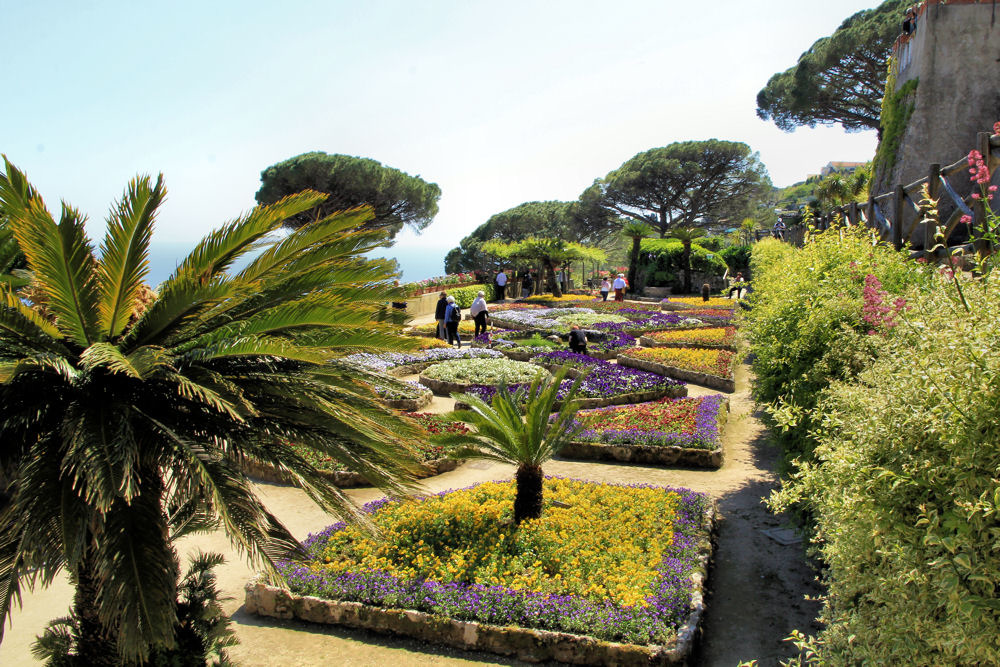 Ravello, Rufolo Villa, Rabatten