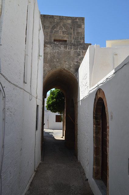 Rhodes, Narrow Street in Lindos