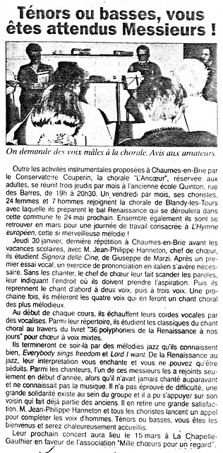 Chaumes-en-Brie 07 février 1997
