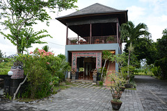 Indonesia, Bali, Dining in the Bumi Saraswati Villa