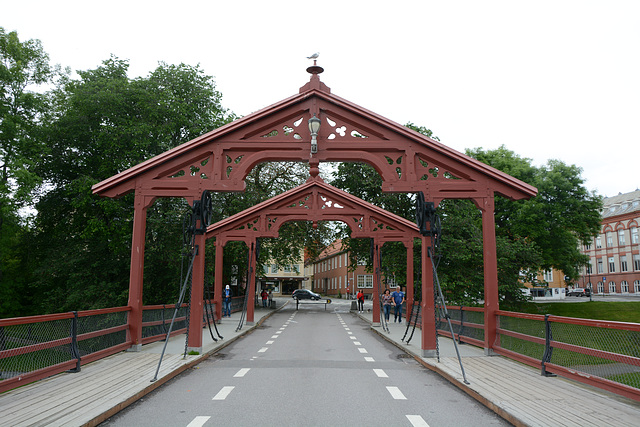 Norway, Old Town Bridge over the River of Nidelva in Trondheim