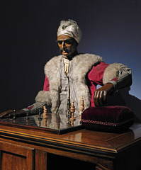 Detail of the Reproduction of the Chess Player in the Metropolitan Museum of Art, February 2020