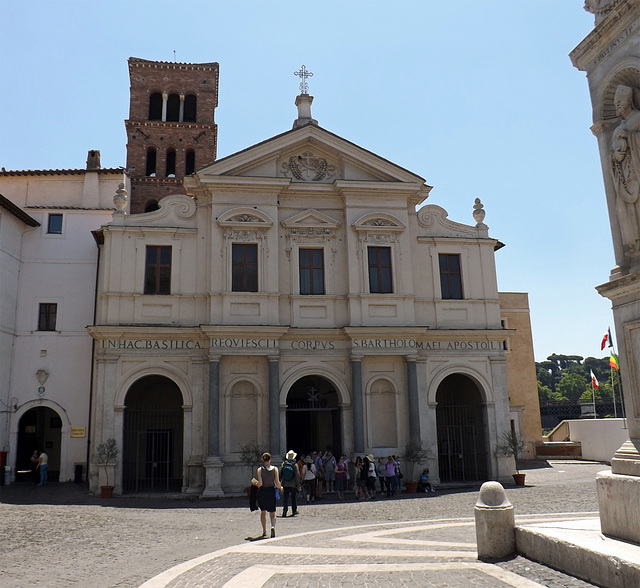 The Church of San Bartolomeo on Tiber Island in Rome, June 2012