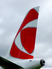 Tailfin of Airbus A319-112 OK-MEL (ex-CSA Czech Airlines)