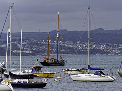Sailing out from Brixham Harbour
