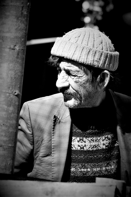 Gentleman selling "Famous Bursa Chestnut"