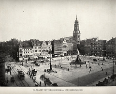 Album von Dresden: Altmarkt mit Siegesdenkmal und Kreuzkirche