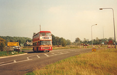 Eastern Counties VR306 (PRC 852X) at Barton Mills – 13 Oct 1995 (291-28)