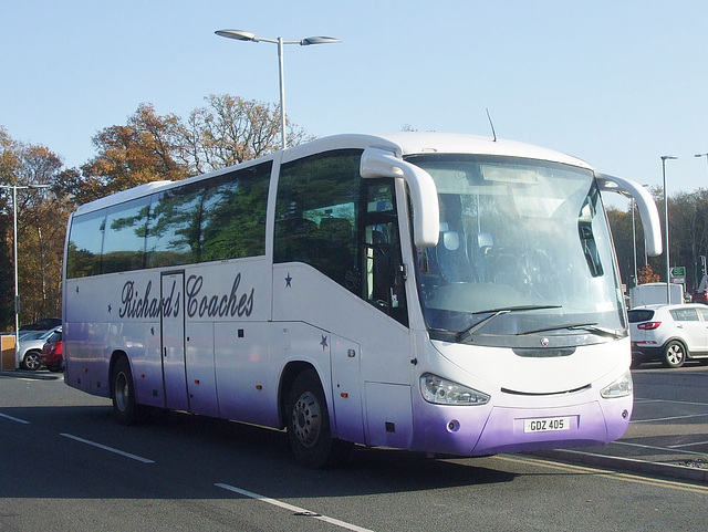 DSCF5431 Richards Coaches GDZ 405 at Barton Mills - 17 Nov 2018