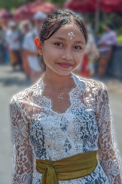 Young temple worshipper