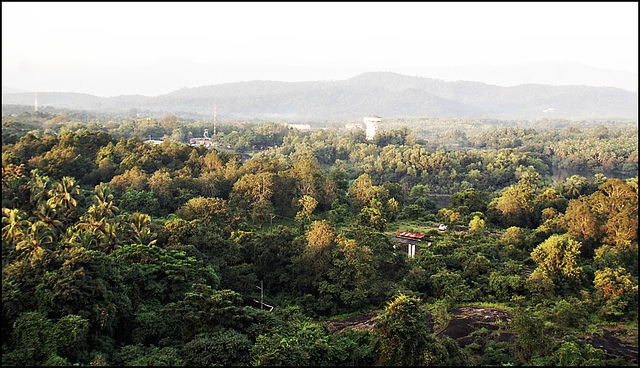 View of a tropical town