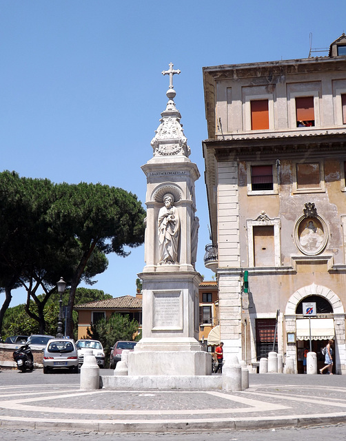 Piazza in front of the Church of San Bartolomeo on Tiber Island in Rome, June 2012