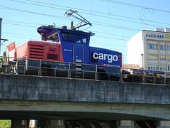 Rangierlokomotive ( Mont Vully ) der SBB Carco beim Rangieren in Yverdon les Bains.