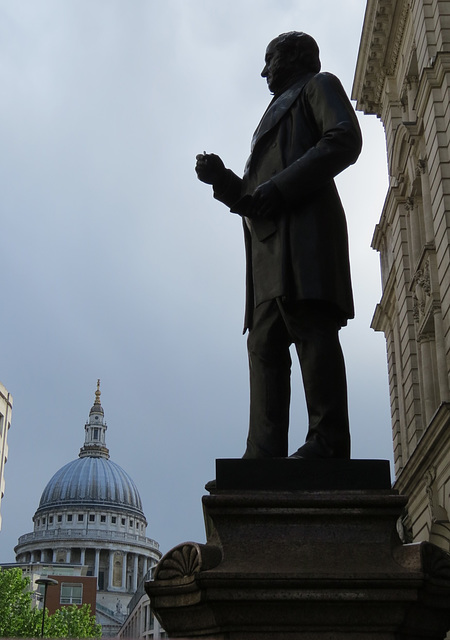 sir rowland hill statue, london