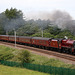 LMS class 6P Jubilee 4-6-0 45699 GALATEA with 1Z86 07.13 Milton Keynes - Carlisle The Cumbrian Mountain Express at Beckhouse Hairdrigg near Lambrigg 23rd June 2018(steam from Carnforth)