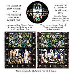 Lewes - The Church of Saint Michael - SS Peter & Paul details studio James Powell & Sons