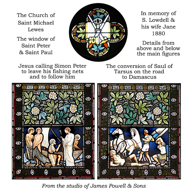 Lewes - The Church of Saint Michael - SS Peter & Paul details studio James Powell & Sons