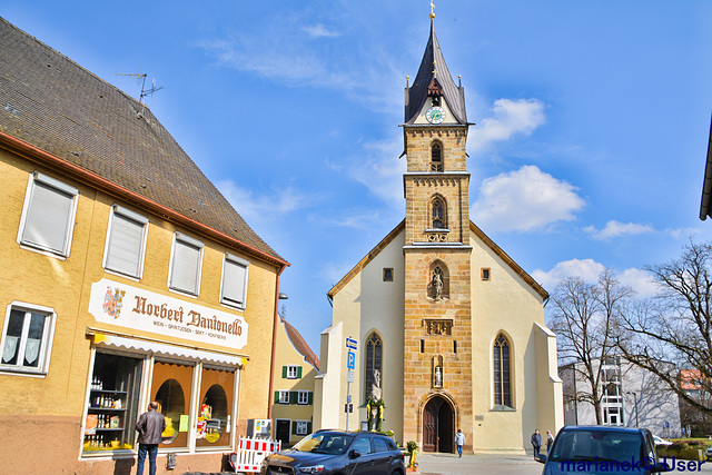 Katholische Pfarrkirche St. Sebastian in Oettingen in Bayern