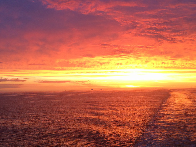 Sunset in the North Sea