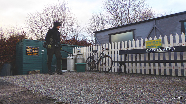 The platform at restored Cromdale Railway station.