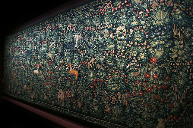 Tapisserie Mille-fleurs dite de l'Adoration . Musée de Pistoia en Italie .