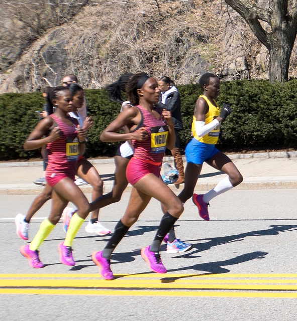 Boston Marathon, women runners